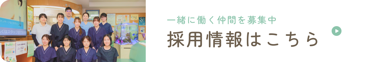 一緒に働く仲間を募集中 採用情報はこちら